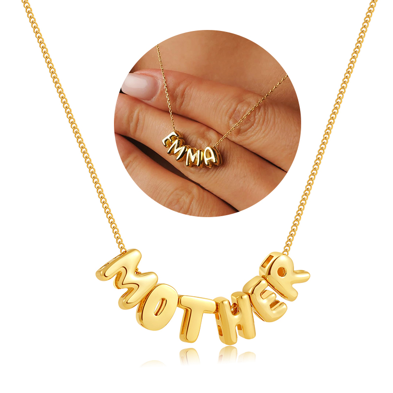3D Printing Jewelry - 버블 레터 목걸이 맞춤형 3D 버블