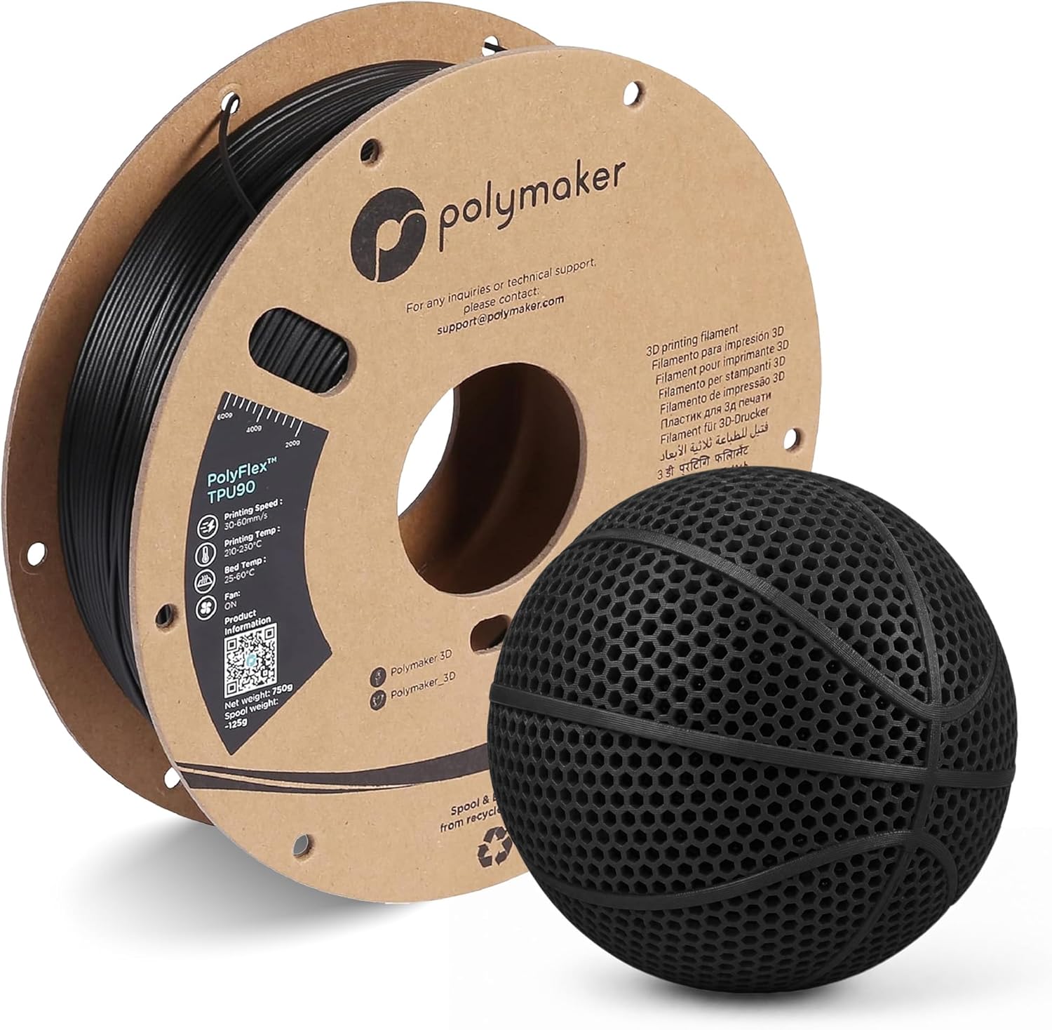Tpu Flexible Filament - 폴리메이커 TPU 90A 필라멘트 1.75mm 0.75kg,