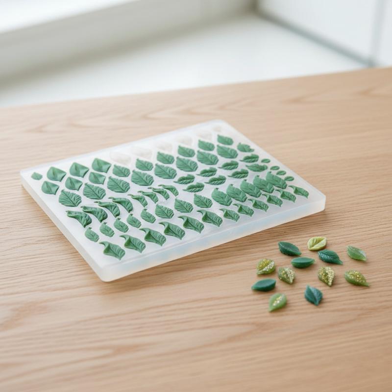 3D Printing Earrings - 미니어처 잎 실리콘 몰드 3D 엠보싱