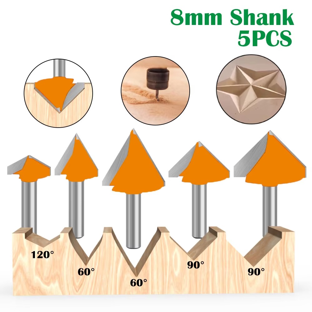1PC 8MM 샹크 밀링 커터 목공 조각용 60 90  - 3D Printing Online 리뷰 및 가격