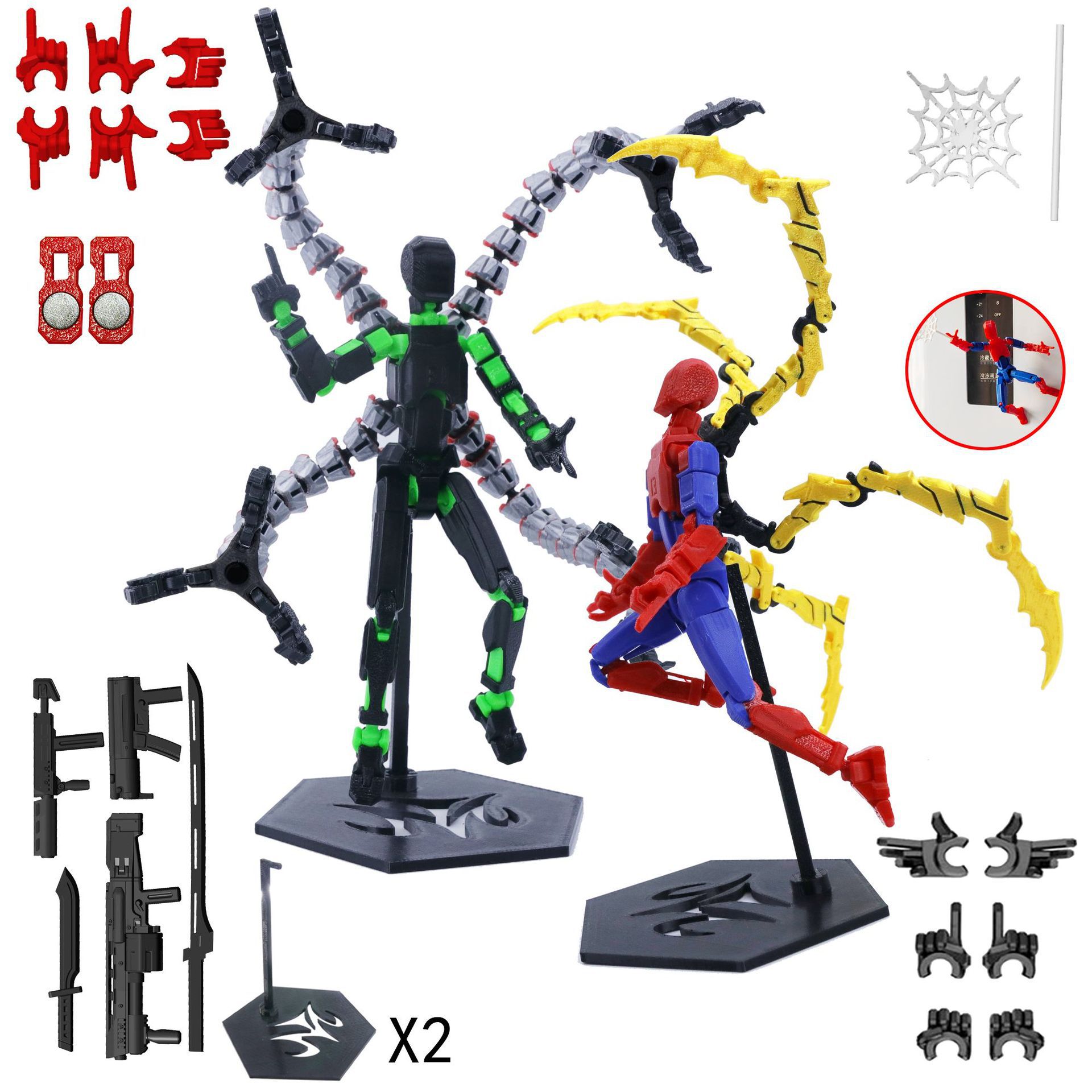 3D 프린팅 로봇 모델 장난감 가동 관절 아티큘레이티드 - 3D Printing Action Figure 리뷰 및 가격