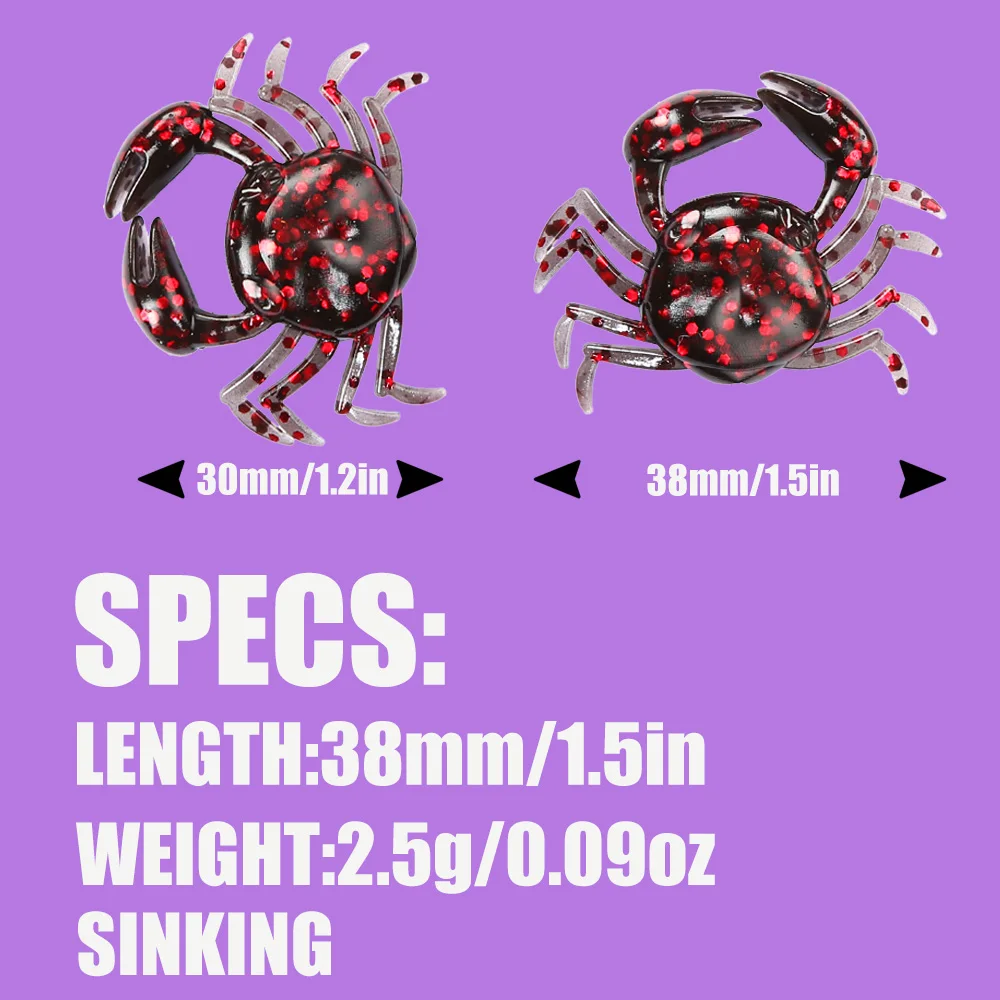 B&U 12pcs 크랩 루어 3D 시뮬레이션 크랩 미끼 - 3D Printing Lure 리뷰 및 가격