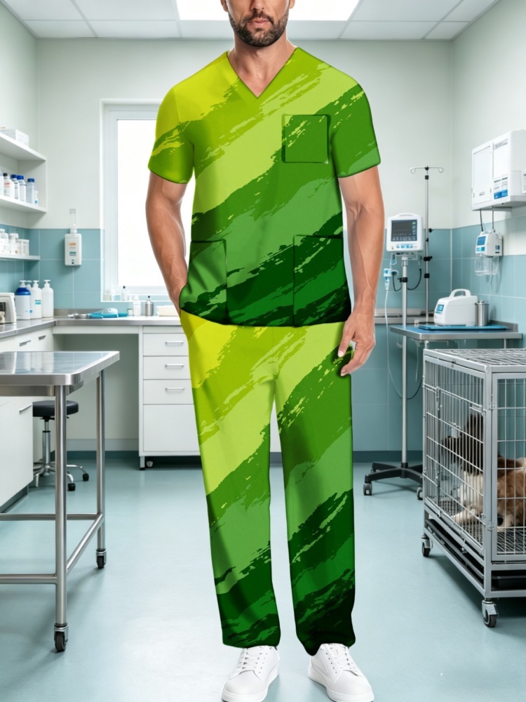남성용 프린트 의료용 스크럽 유니폼, 멀티 포켓 스트레 - 3D Printing For Medical 리뷰 및 가격