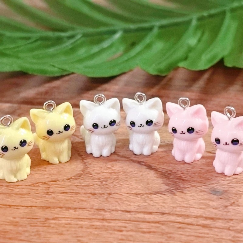 10pcs 3D Kawaii 해피 고양이 수지 참 고양 - 3D Printing Earrings 리뷰 및 가격