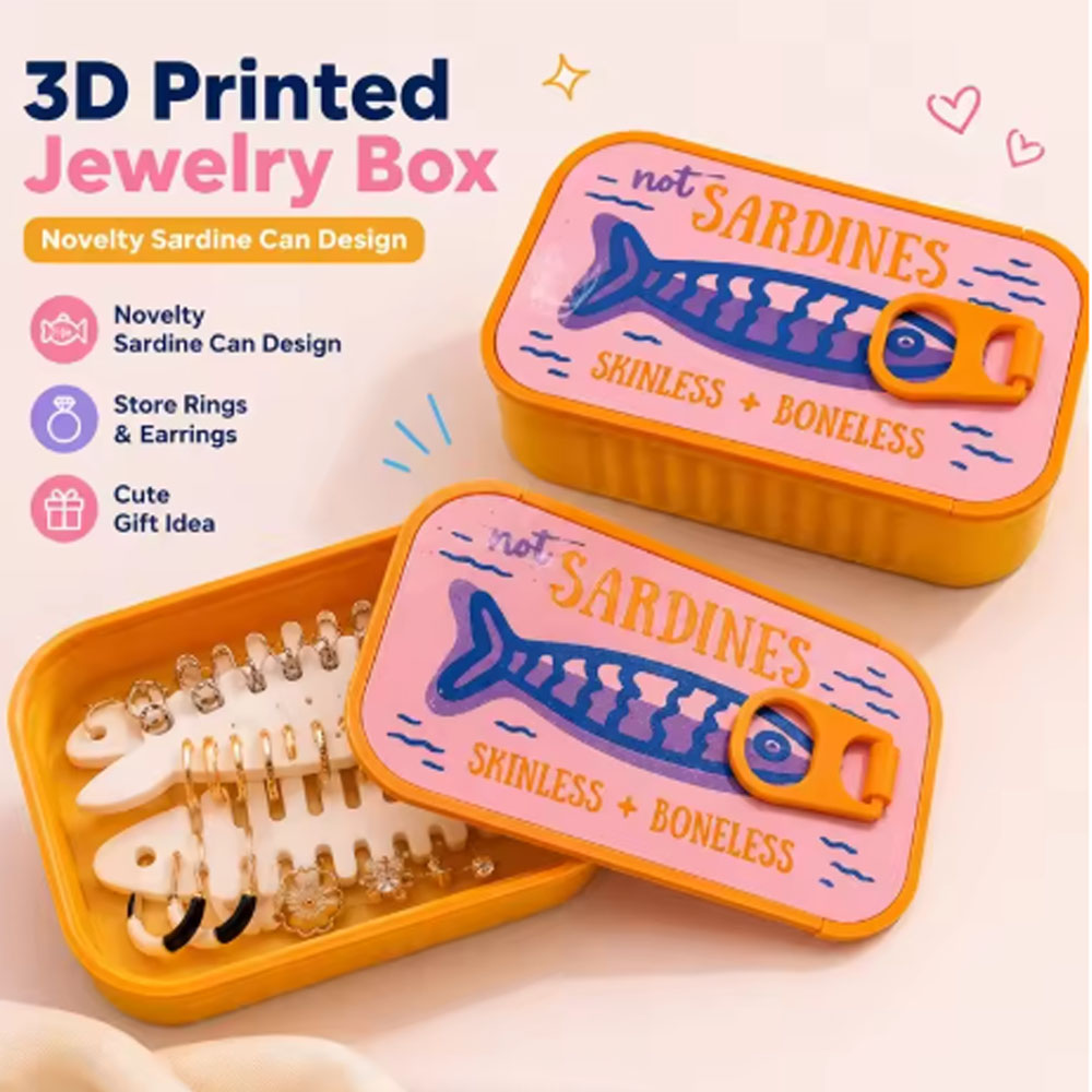정어리 틴 쥬얼리 박스 3D 프린팅 목걸이 귀걸이 보관 - 3D Printing Earrings 리뷰 및 가격