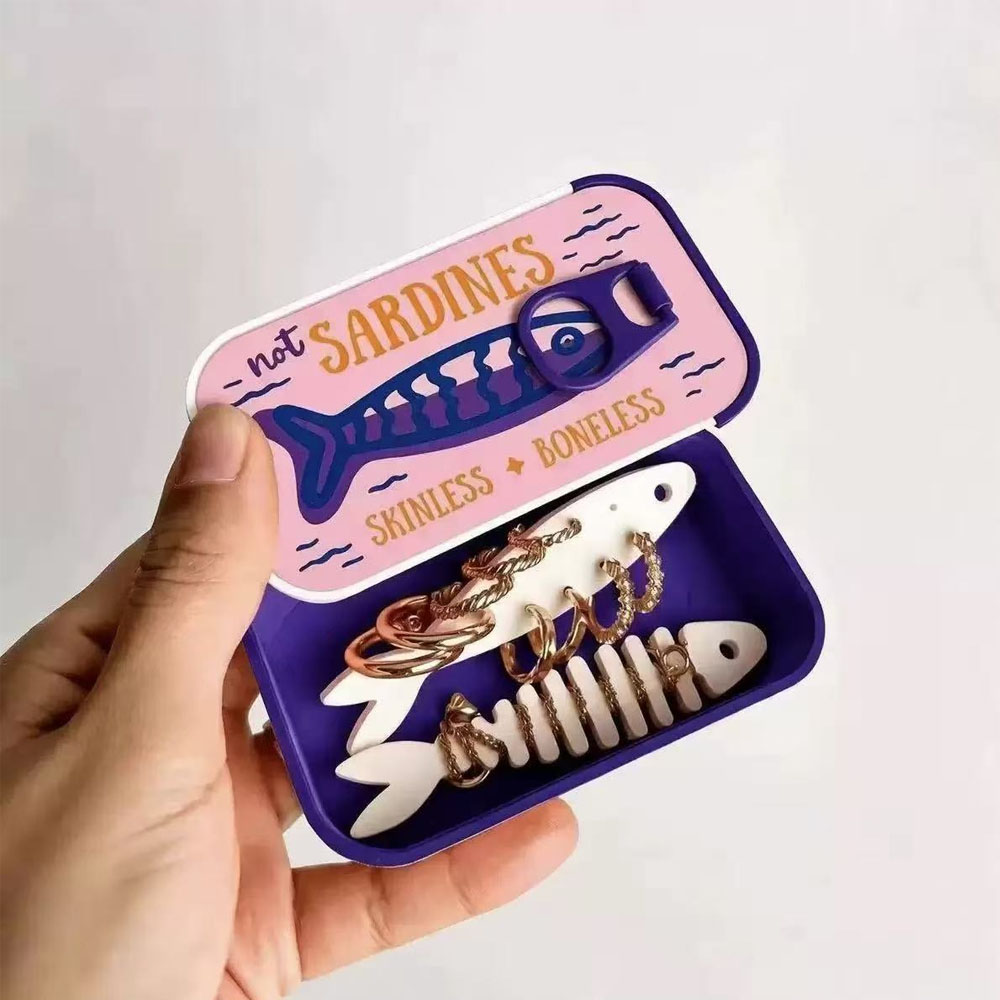 정어리 틴 쥬얼리 박스 3D 프린팅 목걸이 귀걸이 보관 - 3D Printing Earrings 리뷰 및 가격
