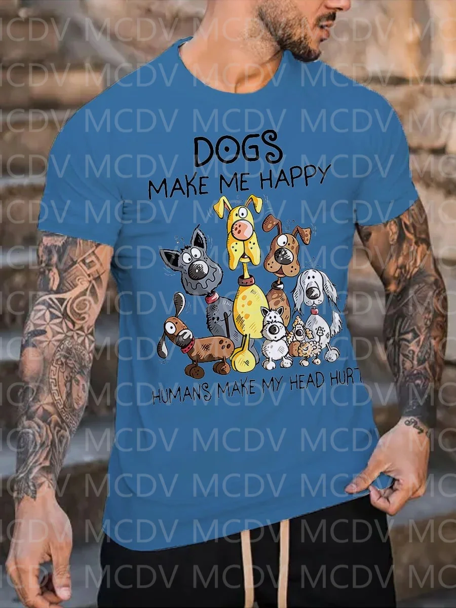 여름 남성용 Love Dog Make Me Happy  - 3D Printing Maket 리뷰 및 가격