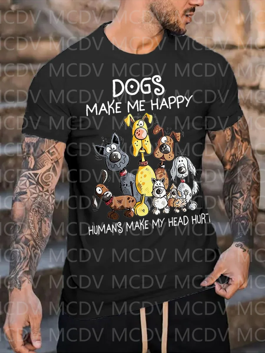 여름 남성용 Love Dog Make Me Happy  - 3D Printing Maket 리뷰 및 가격