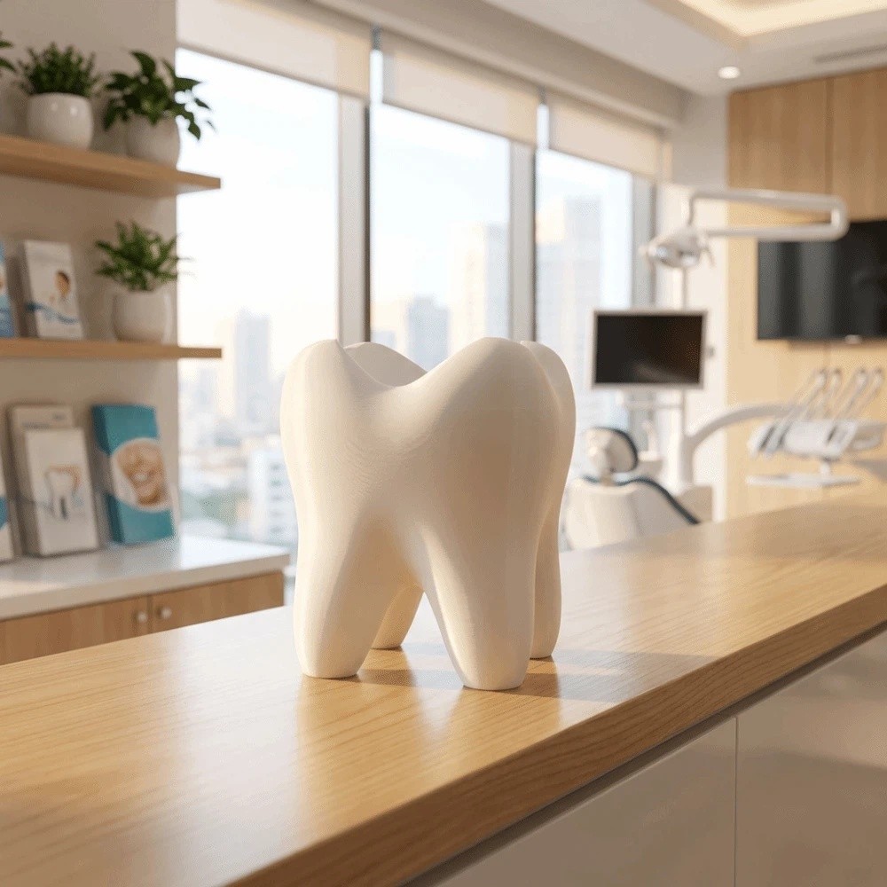 다기능 3D 프린팅 칫솔 홀더 화이트 창의적인 치아 모 - 3D Printing Tooth 리뷰 및 가격