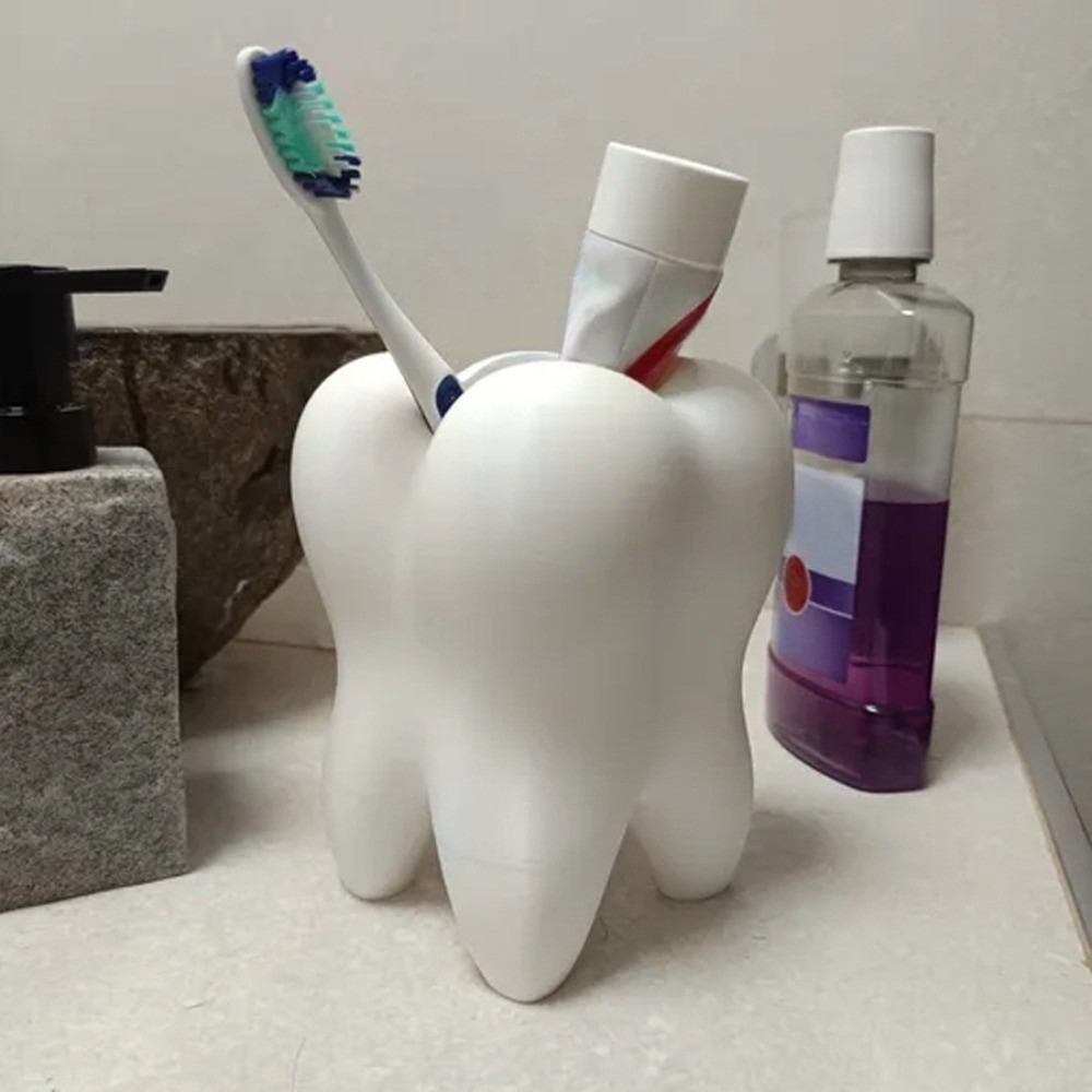 다기능 3D 프린팅 칫솔 홀더 화이트 창의적인 치아 모 - 3D Printing Tooth 리뷰 및 가격