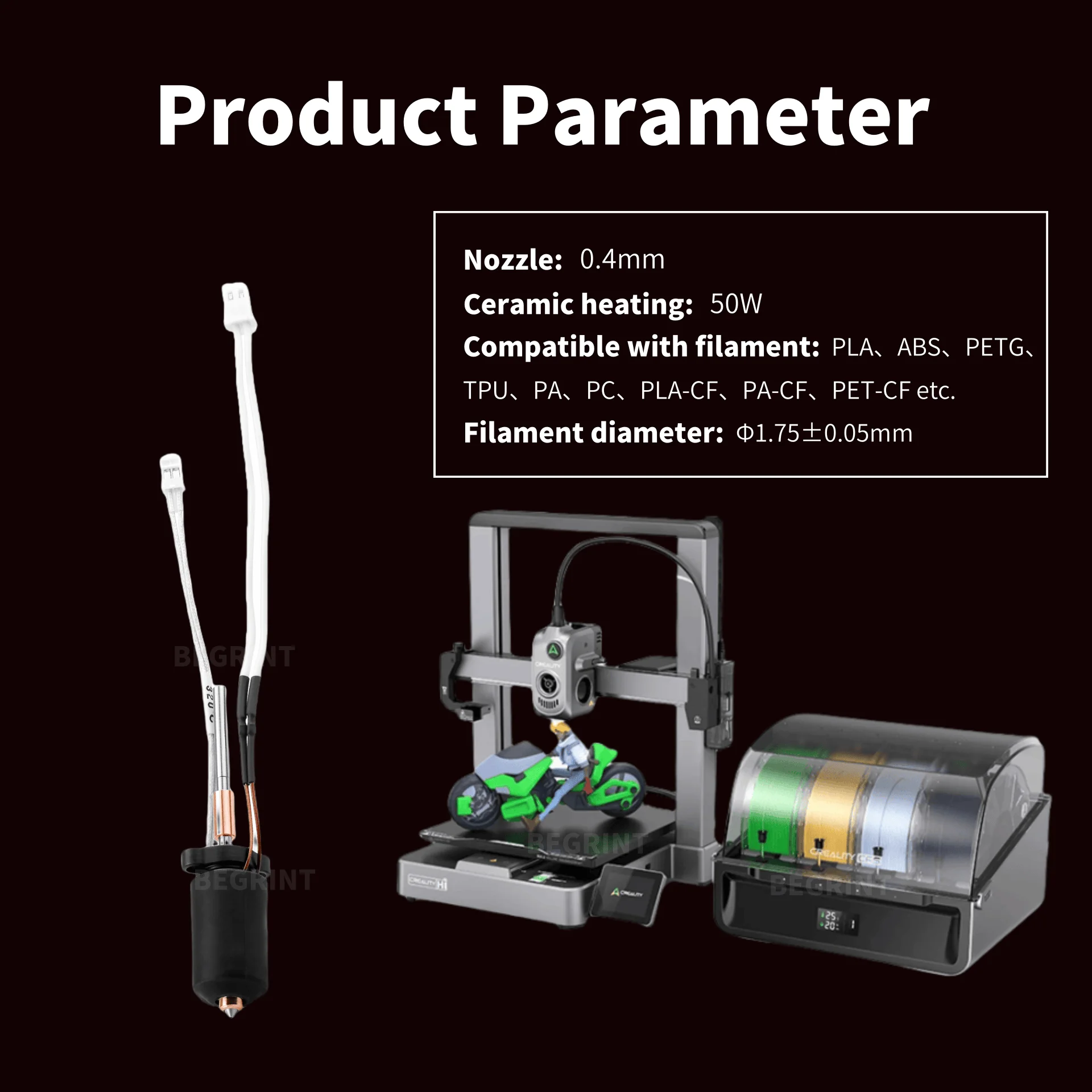 Creality Hi Hi Combo용 고온 세라믹 히 - 3D Printing Nozzle 리뷰 및 가격