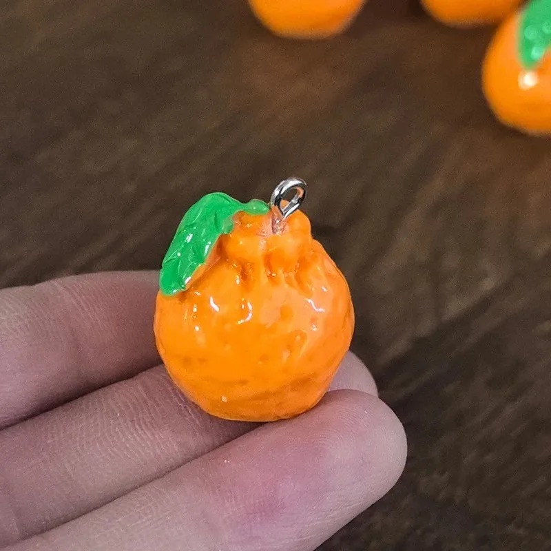 10개 3D 시뮬레이션 데코폰 만다린 오렌지 레진 참  - 3D Printing Earrings 리뷰 및 가격