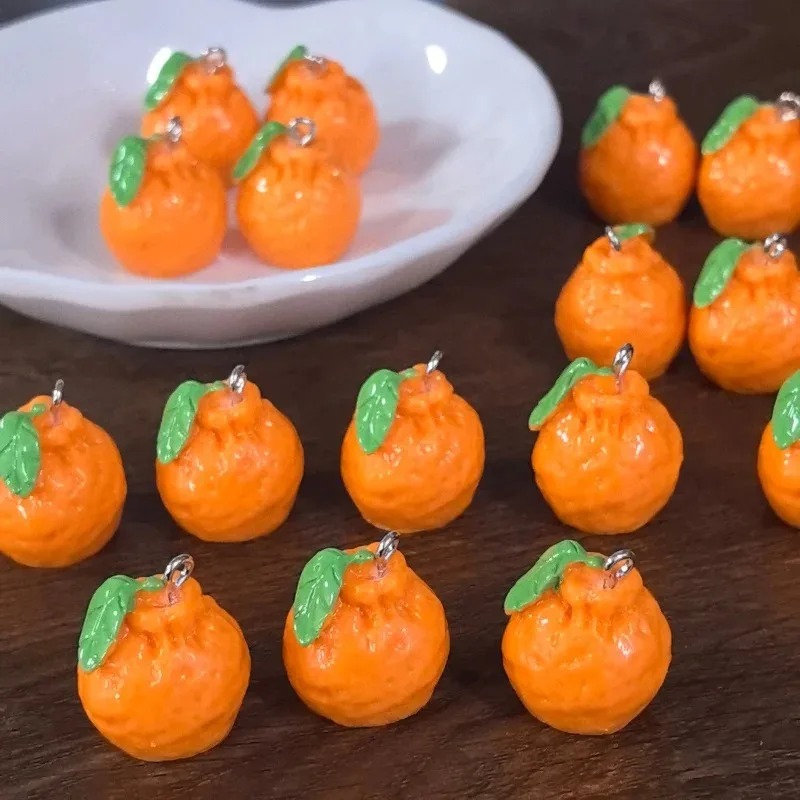 10개 3D 시뮬레이션 데코폰 만다린 오렌지 레진 참  - 3D Printing Earrings 리뷰 및 가격
