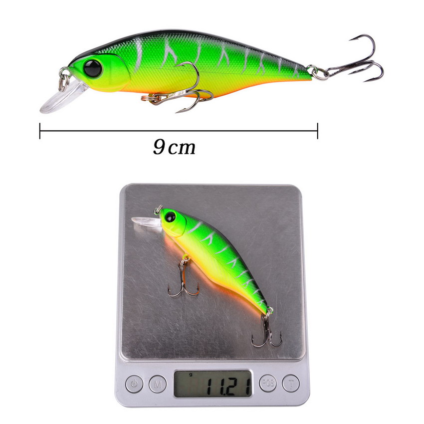 1pcs 고품질 미노우 낚시 미끼 90mm 11g 크랭 - 3D Printing Lure 리뷰 및 가격