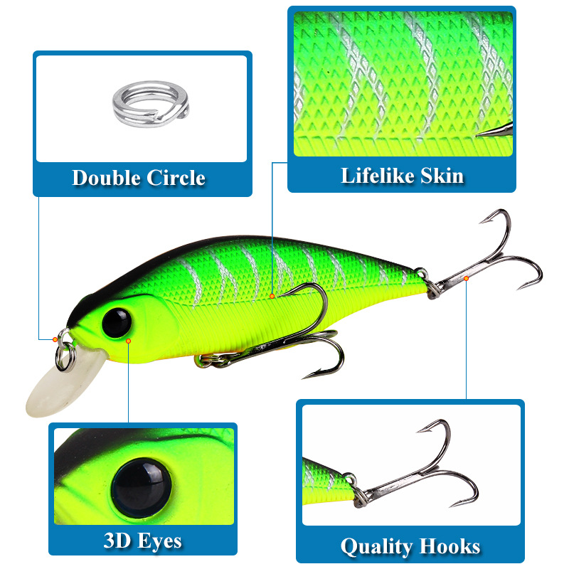 1pcs 고품질 미노우 낚시 미끼 90mm 11g 크랭 - 3D Printing Lure 리뷰 및 가격
