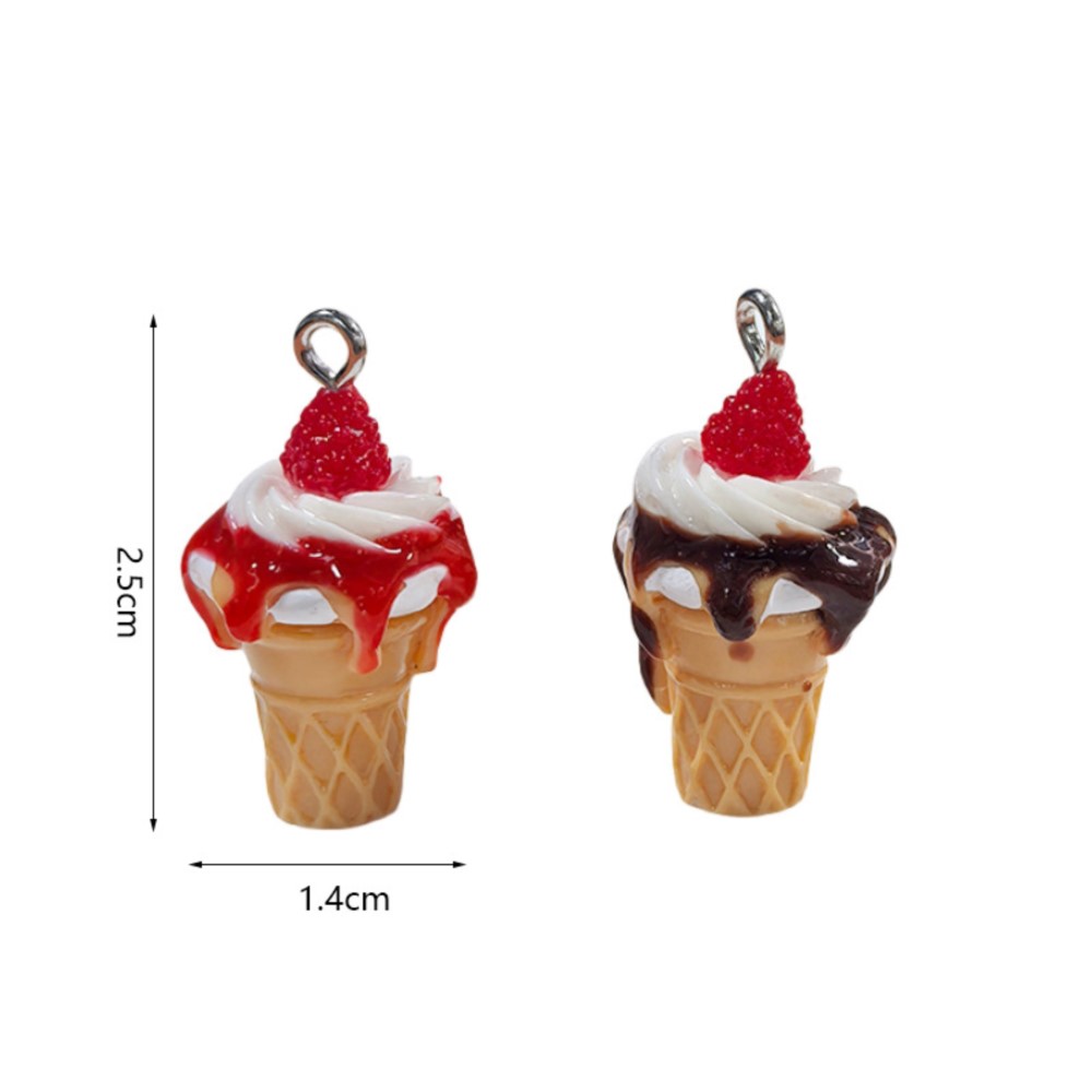 10Pcs 귀여운 3D 시뮬레이션 음식 아이스크림 수지 - 3D Printing Earrings 리뷰 및 가격