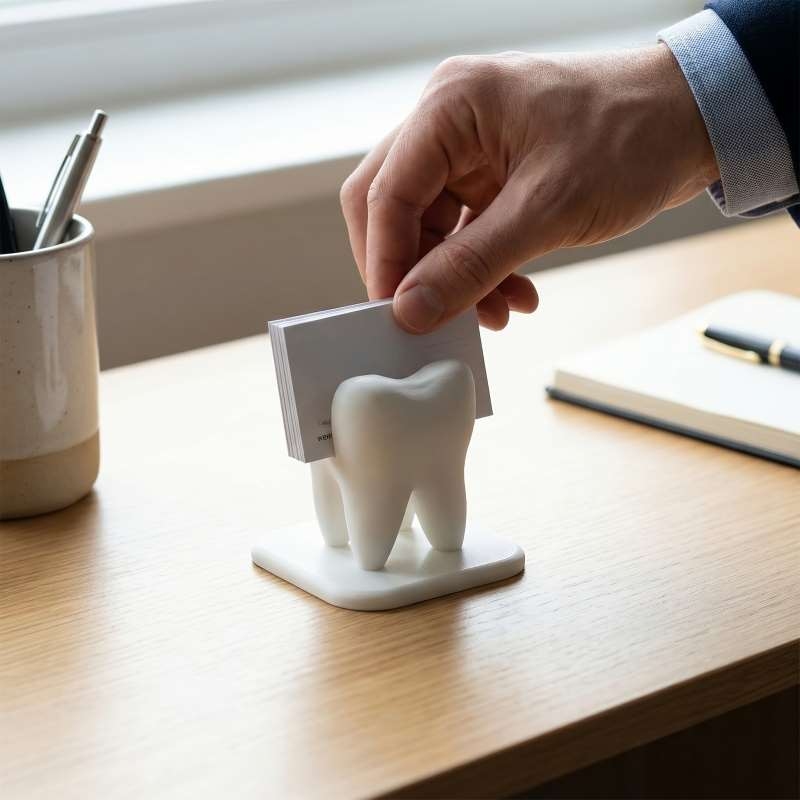 3D 프린팅된 치아 모양 명함 홀더 치과 진료소 접수  - 3D Printing Tooth 리뷰 및 가격